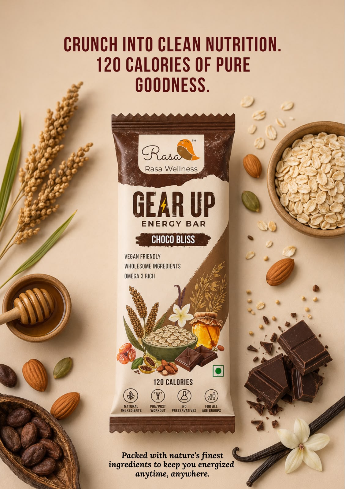Gear Up Energy Bar - Choco Bliss (Pack of 5)