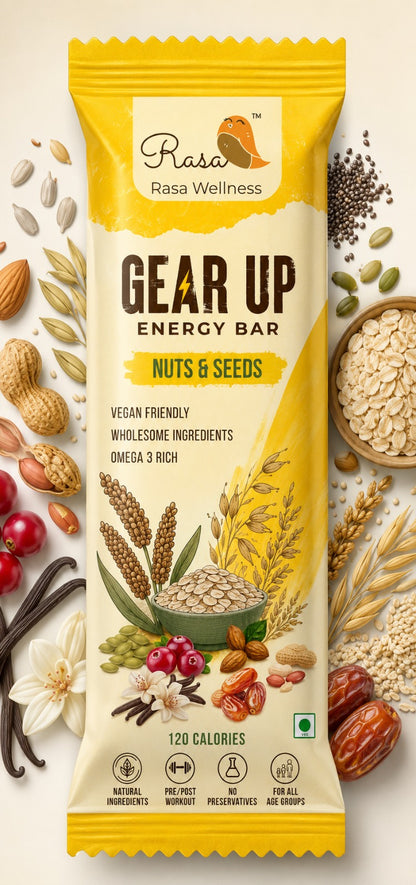 Gear Up Energy Bar - Nuts and Seeds (Pack of 5)