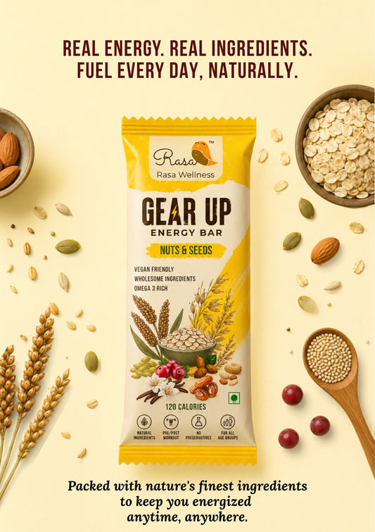 Gear Up Energy Bar - Nuts and Seeds (Pack of 5)