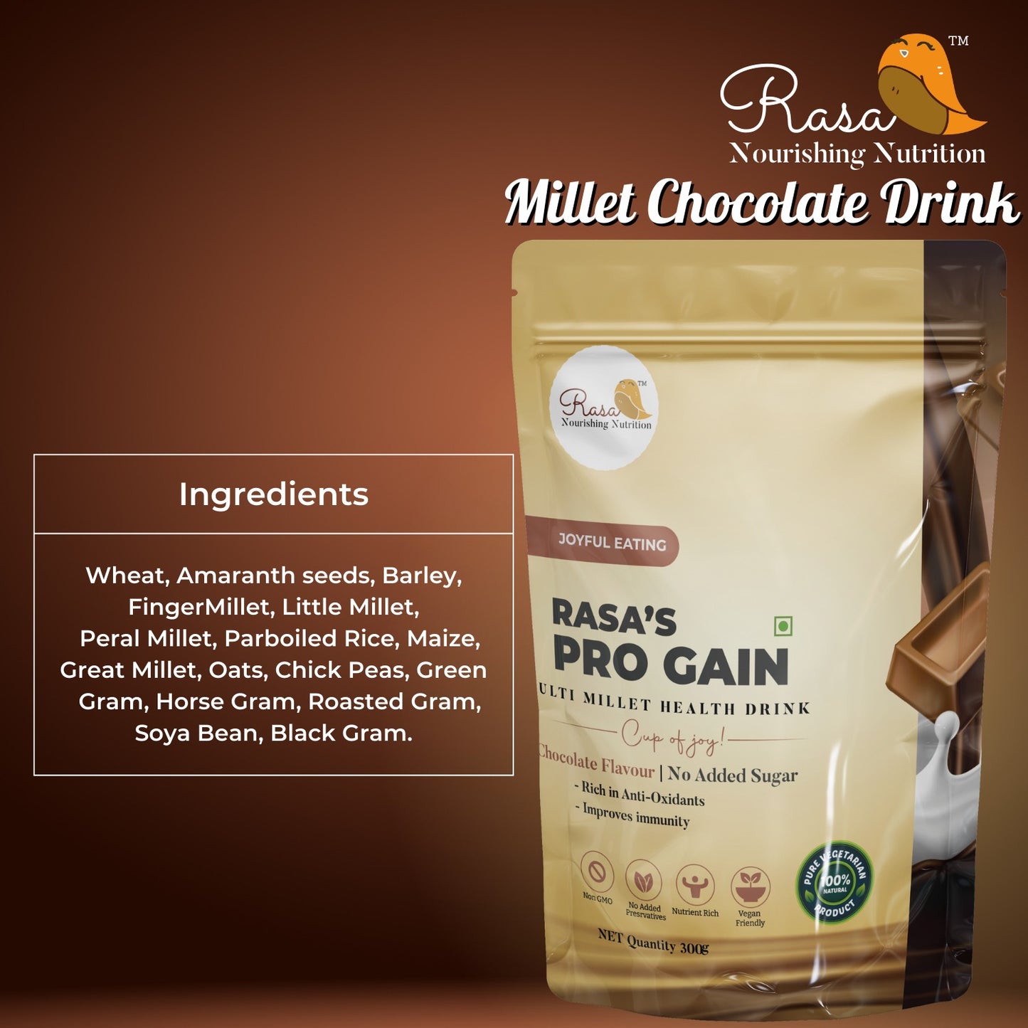 Rasa's Progain - Multimillet Chocolate Health Drink