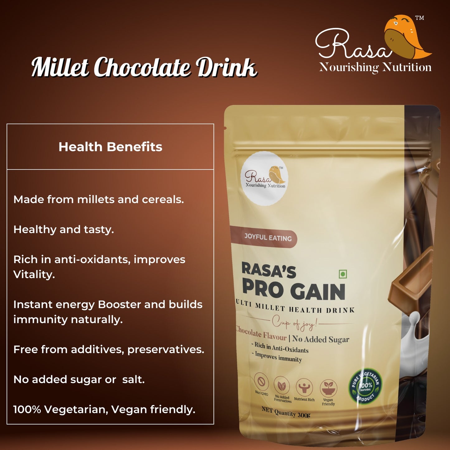 Rasa's Progain - Multimillet Chocolate Health Drink