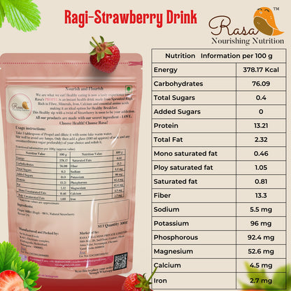 Rasa's Propel - Sprouted Ragi-Strawberry Health Drink