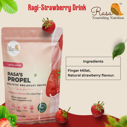 Rasa's Propel - Sprouted Ragi-Strawberry Health Drink